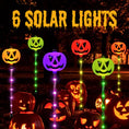 Load image into Gallery viewer, 6 Solar Powered Pumpkin LED Lights
