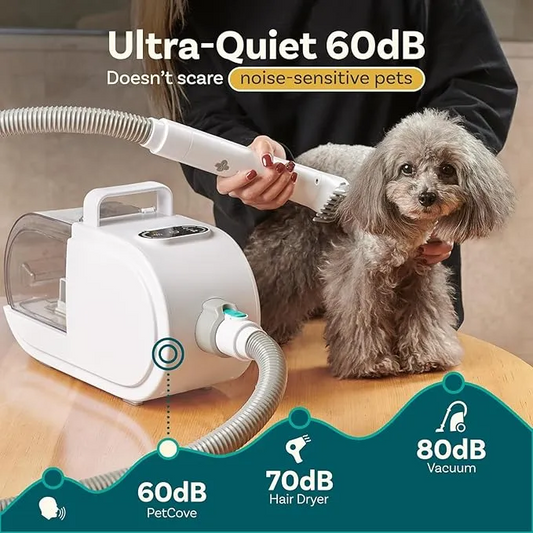 7 in-1 Pet Grooming Kit with Low Noise Vacuum